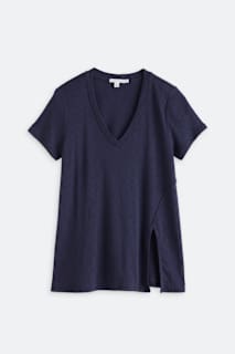 Gianna Textured Slub Jersey Twist Back Tee