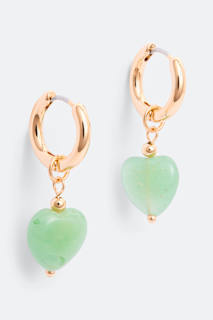 White Clover Hoop Earring
