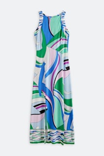 Button Front Strappy Maxi Dress