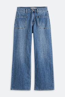 Two Toned Wide Leg Jean