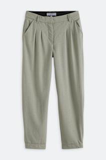 AB SOL SKR WIDE RELAXED STRT LEG PLTD TROUSER W/ SIDE PIPING