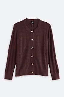 Valarie Variagated Rib Johnny Collar Sweater