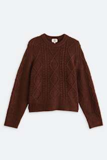 Noel Pointelle Button Front Cardigan