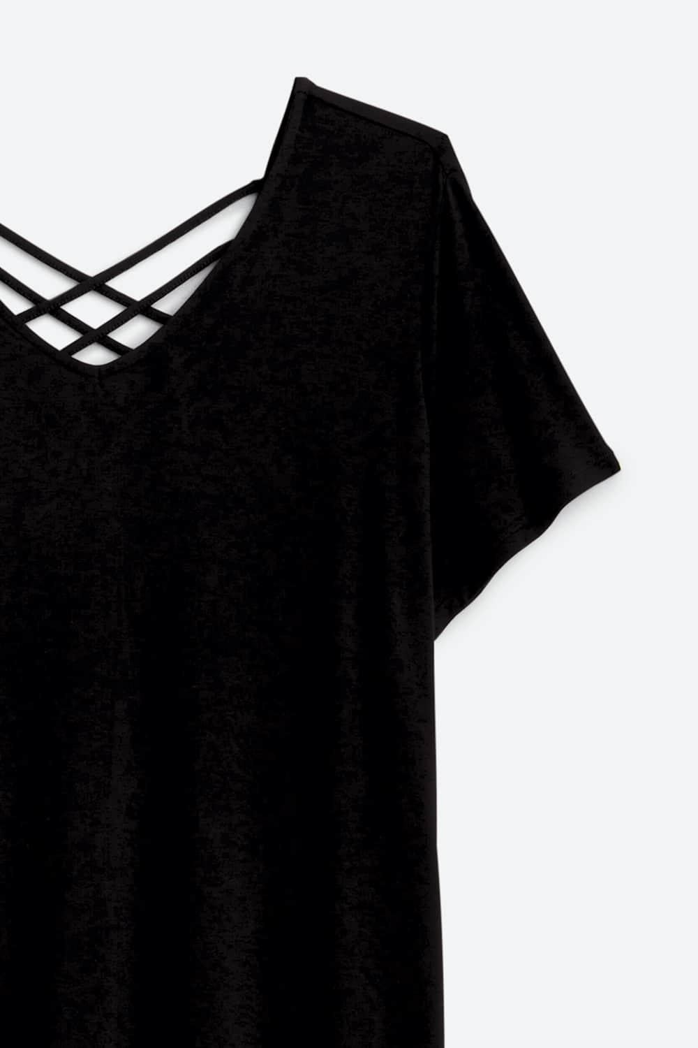 Taylee Criss Cross Back Knit Tee