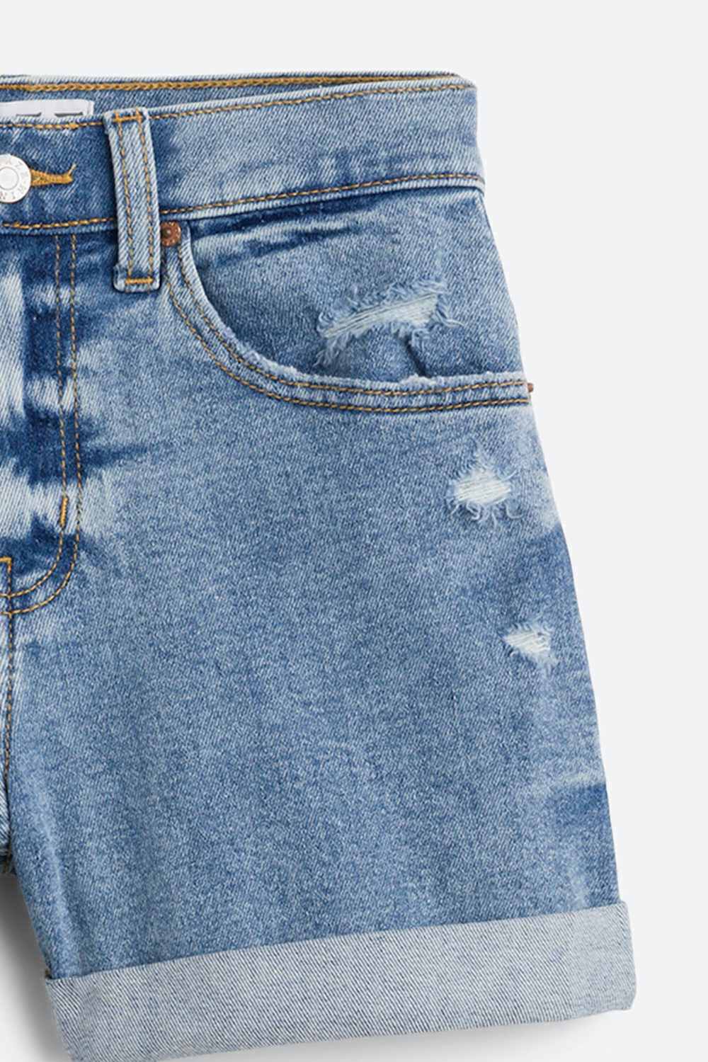 Dads Girl Eco Distressed Cuffed Mom Short
