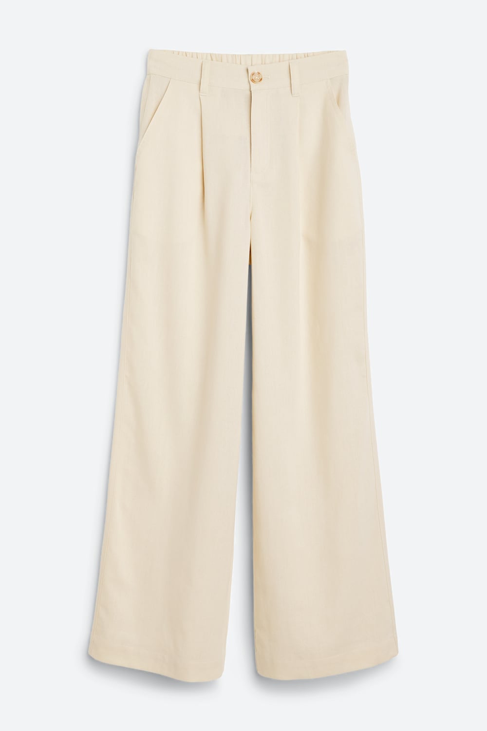 Lily High Rise Wide Leg Pleated Linen Pant