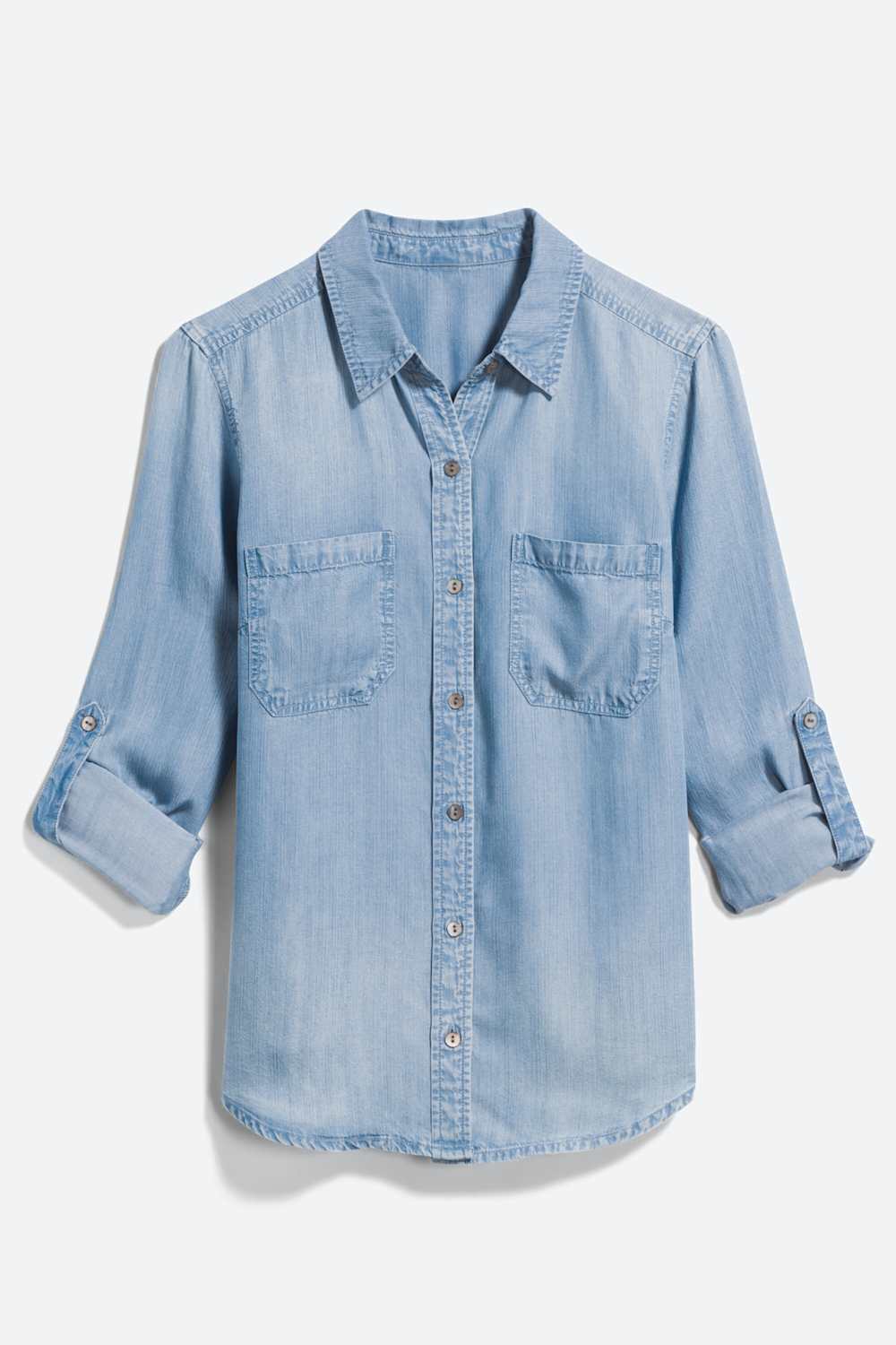 Betty Chambray Relaxed Button Down Top