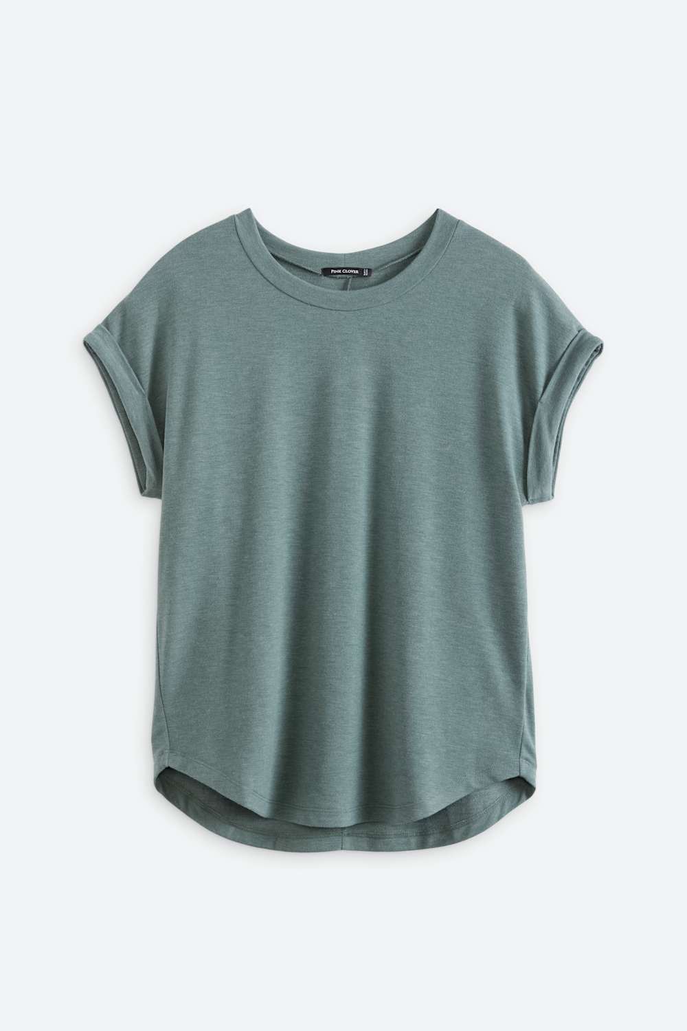 Navya Rolled Sleeve Knit Tee