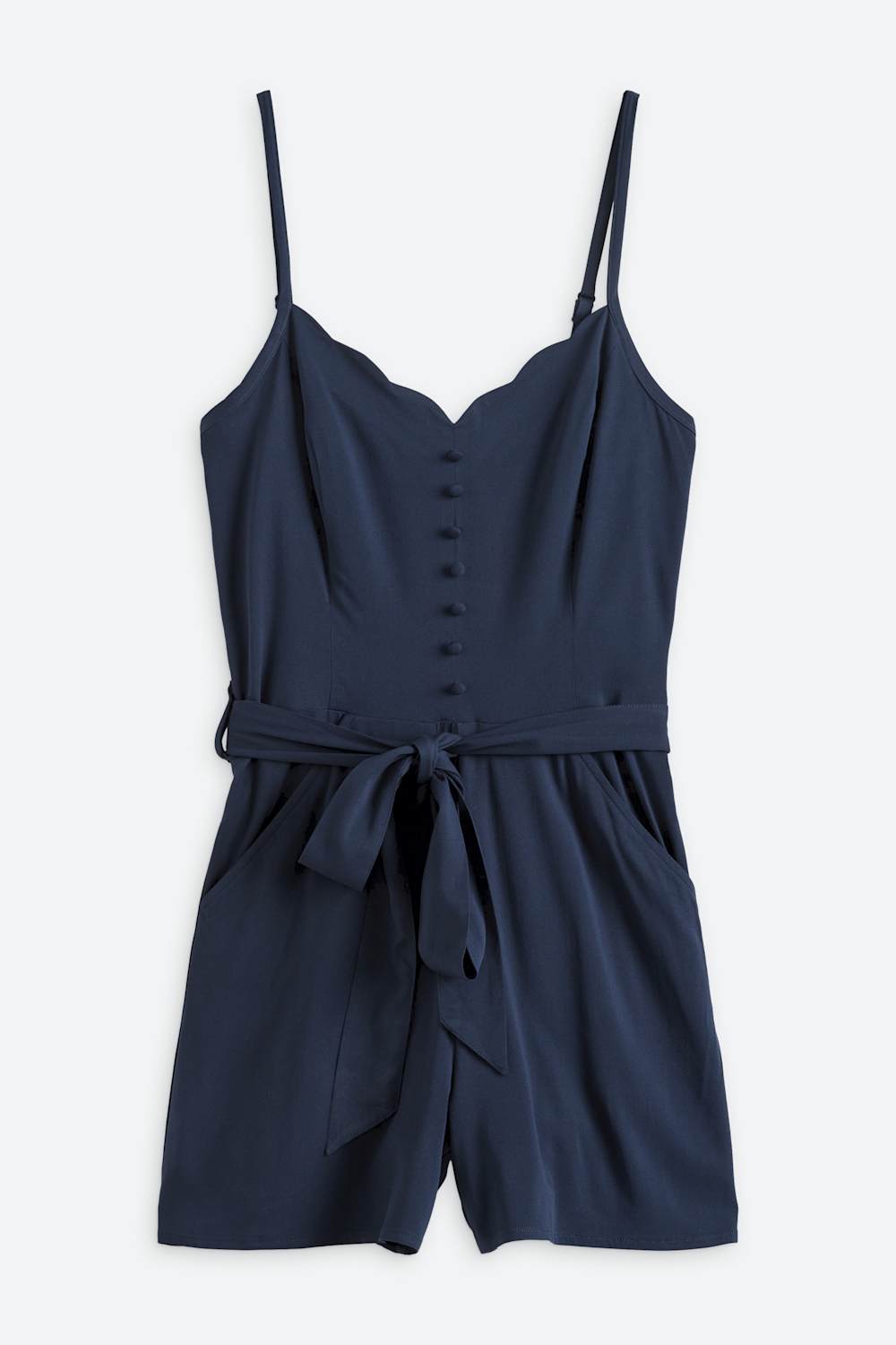Charla Sleeveless Scallop Romper
