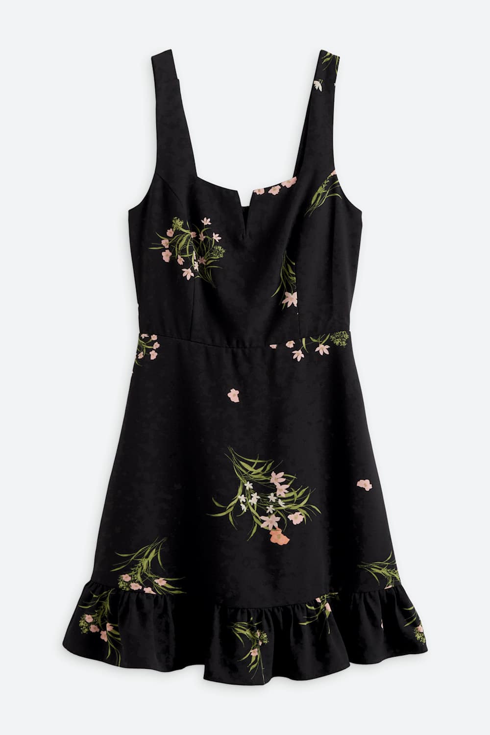 Lula V-Neck Ruffle Hem Dress