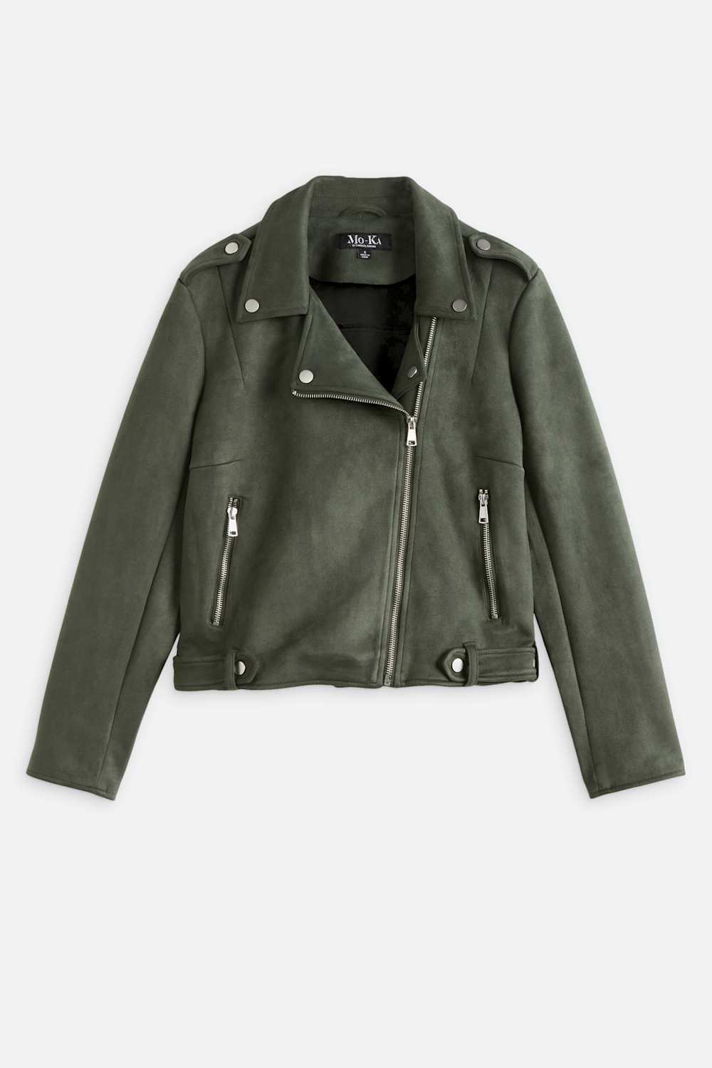 Faux Suede Moto Jacket