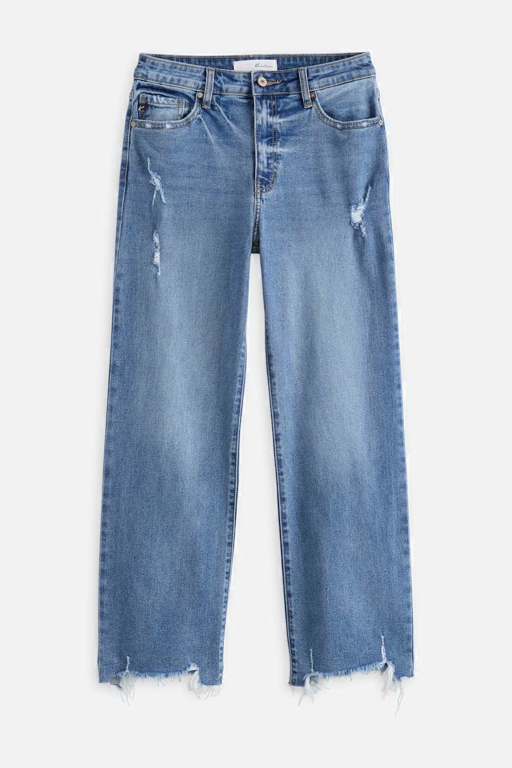 Terry High Rise Slim Wide Leg Jean