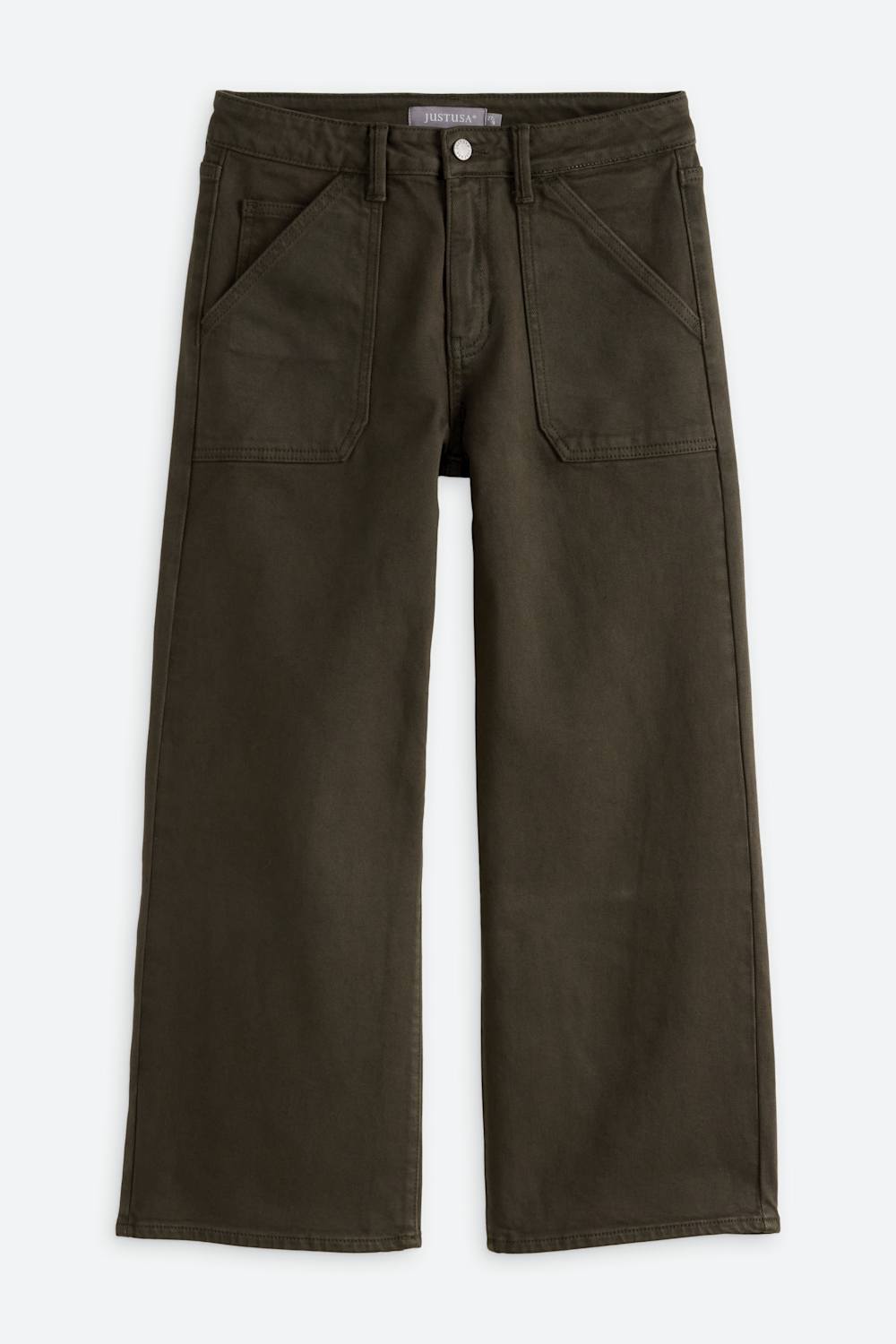 Raina Patch Pocket Slim Wide Leg Jean