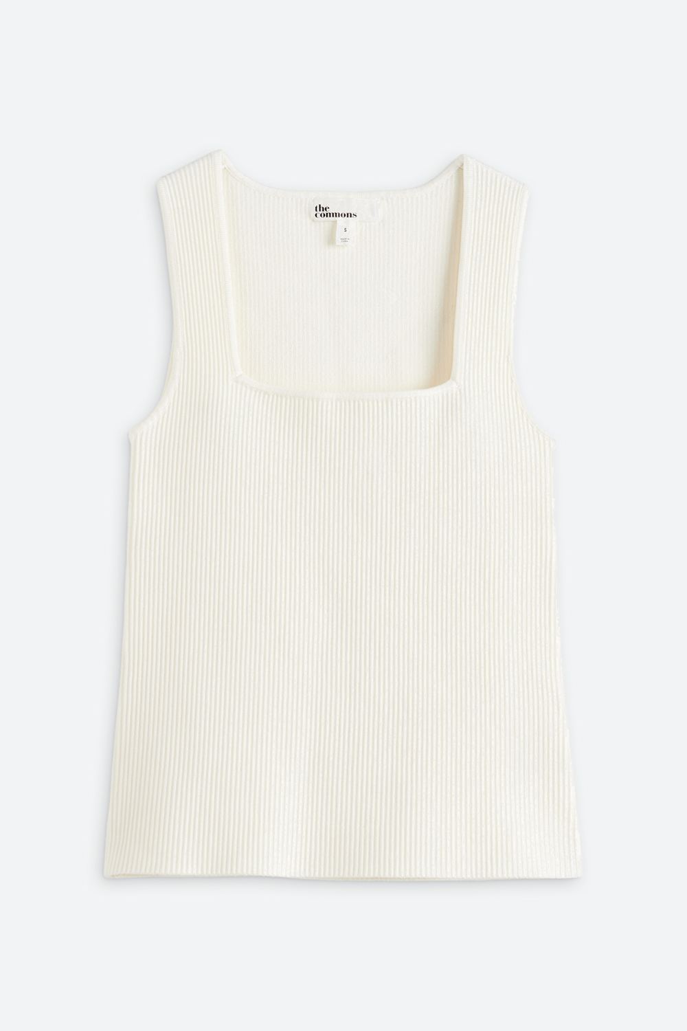 Square Neck Rib Sweater Tank