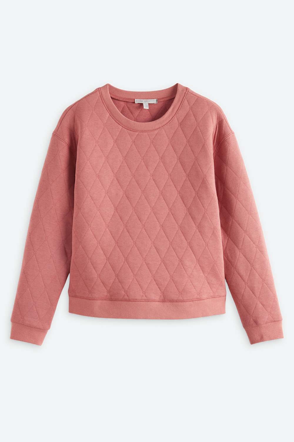Long Sleeve Quilted Fleece Sweatshirt