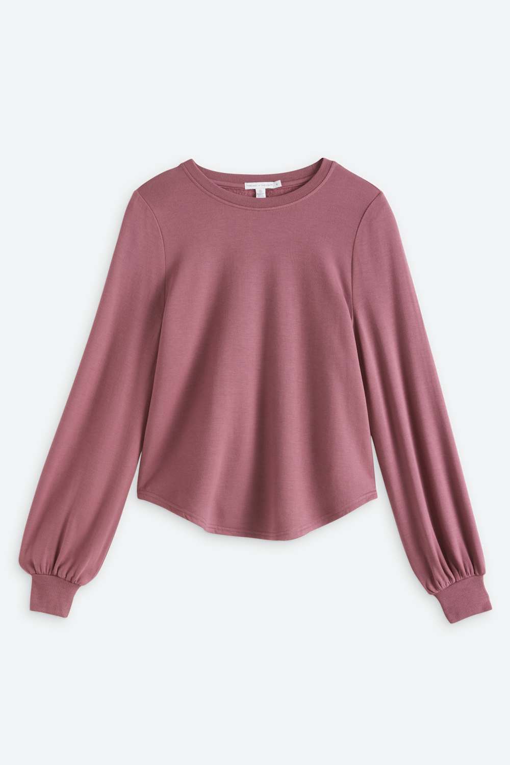 Yuma Feather Fleece Long Sleeve Crew Knit Top