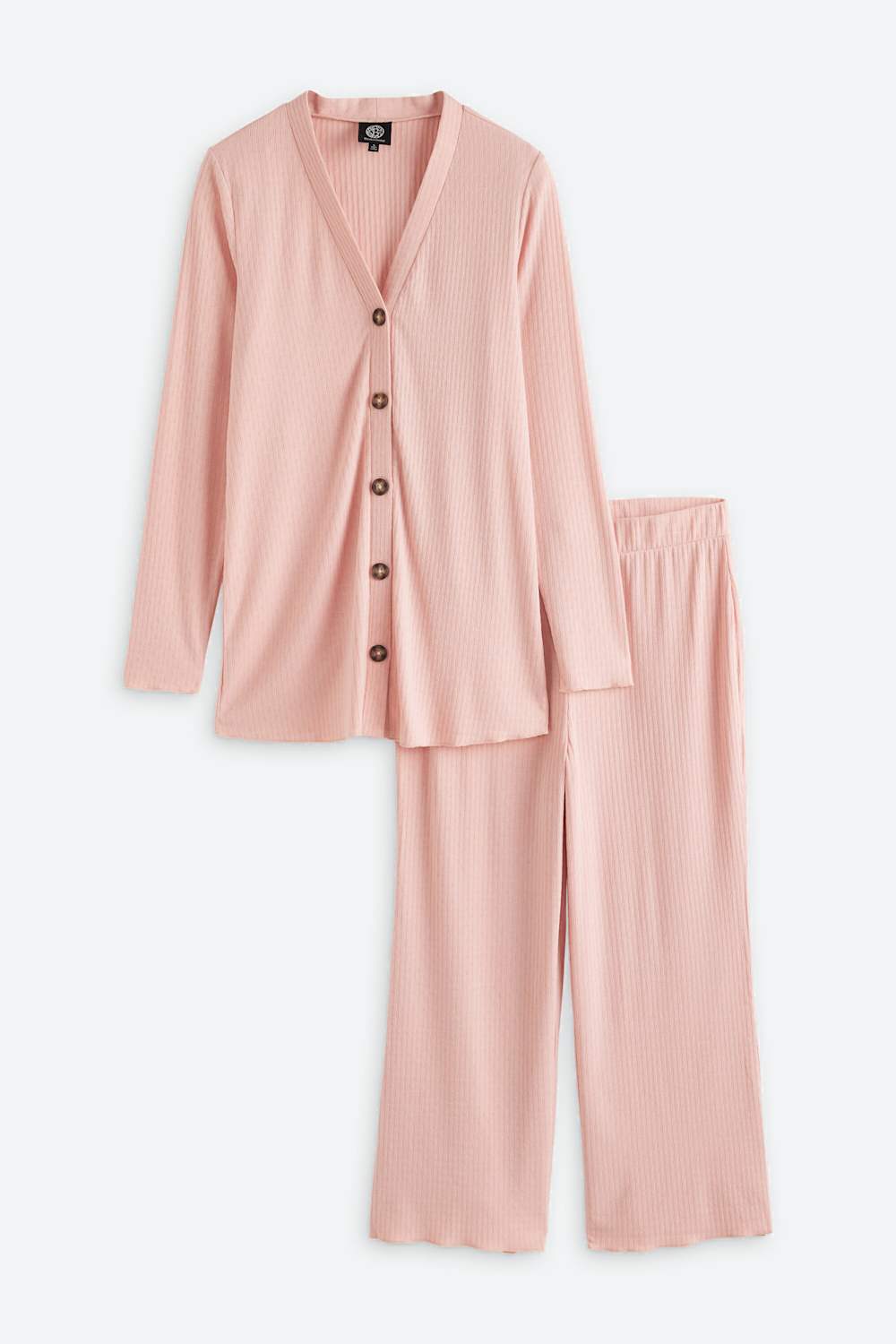 Long Sleeve Cardigan and Cropped Pant Pointelle Sleep & Lounge Set