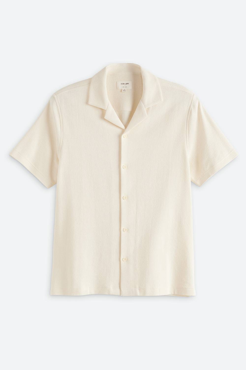 Textured Knit Camp Collar Knoven Shirt