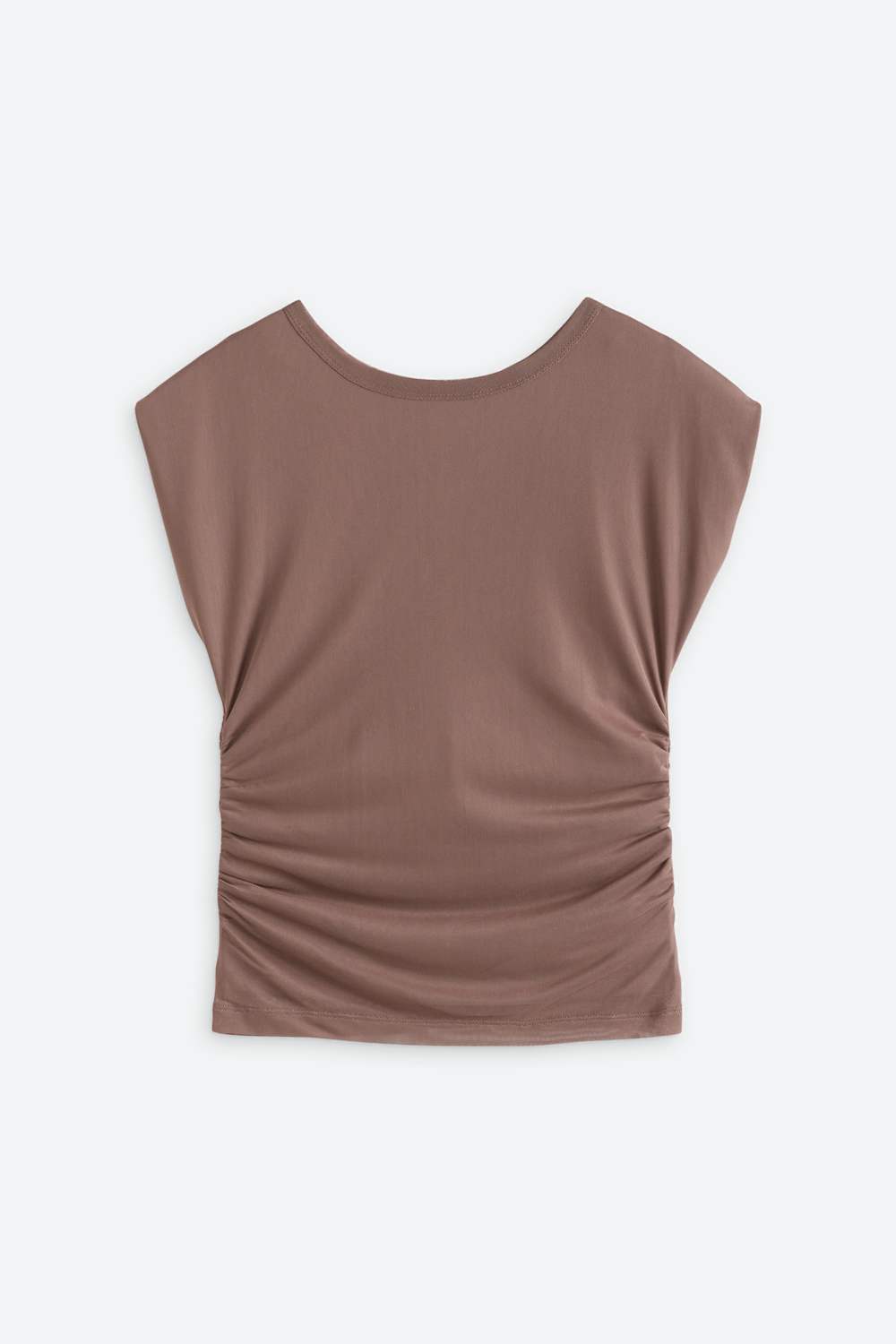 Crew Neck Mesh Knit Top