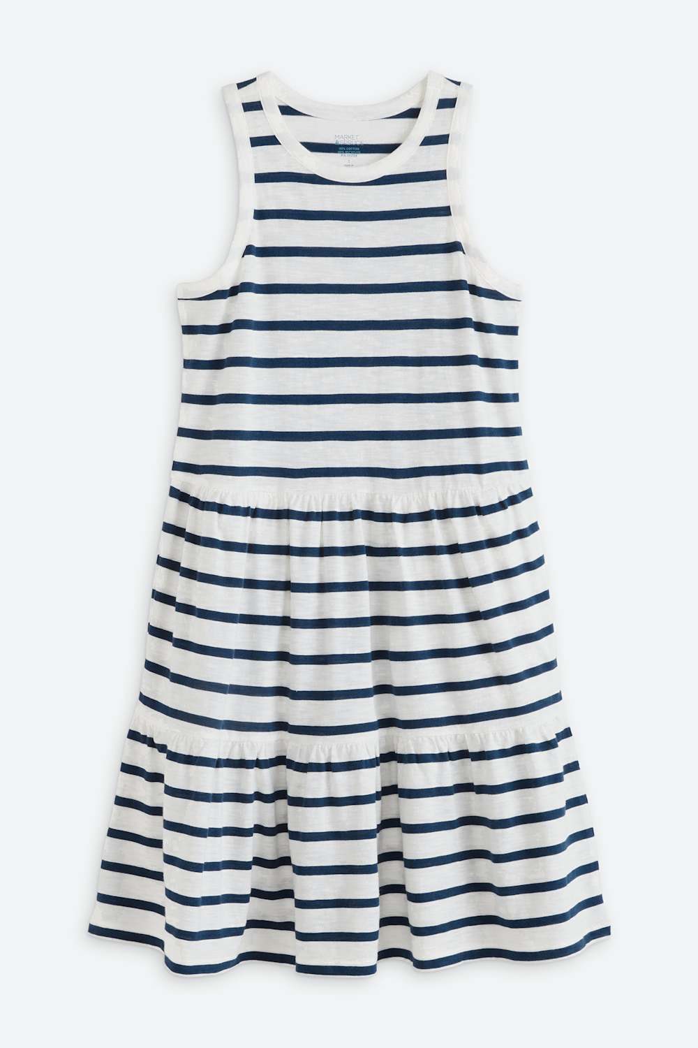 Taria Sleeveless Tiered Shift Dress