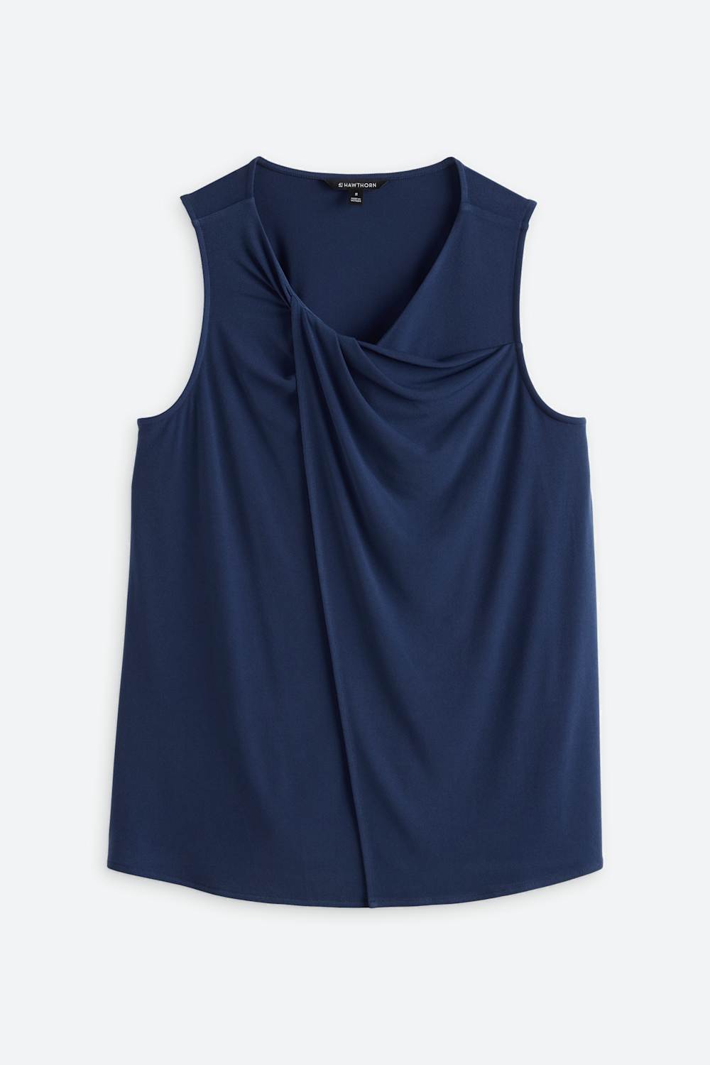Lillian Sleeveless Twist Detail Moss Crepe Knit Top
