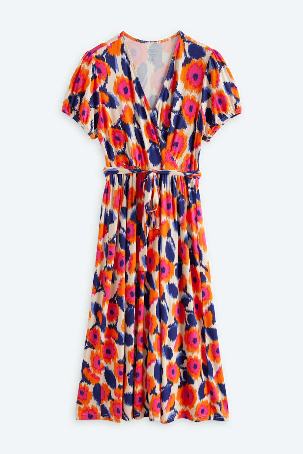 Monica Puff Sleeve Wrap Dress