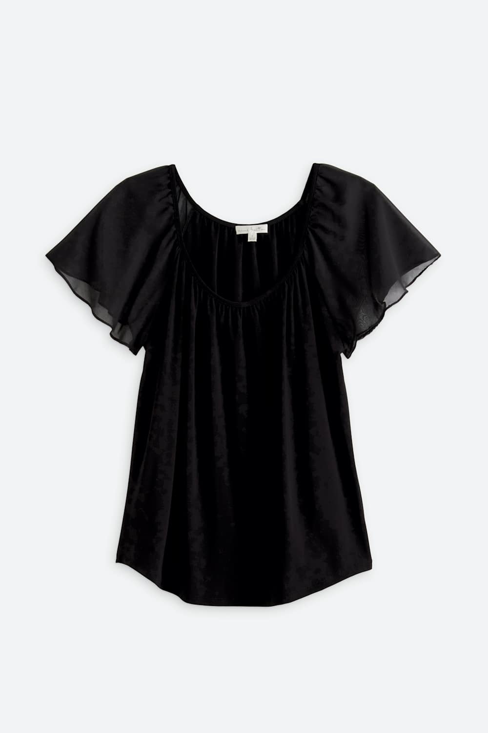 Chiffon Sleeve Knit Top
