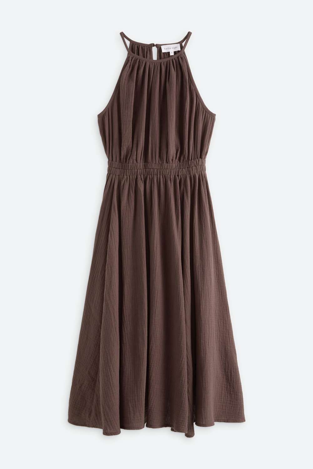 Euphemia Cut Out Back Midi Halter Dress