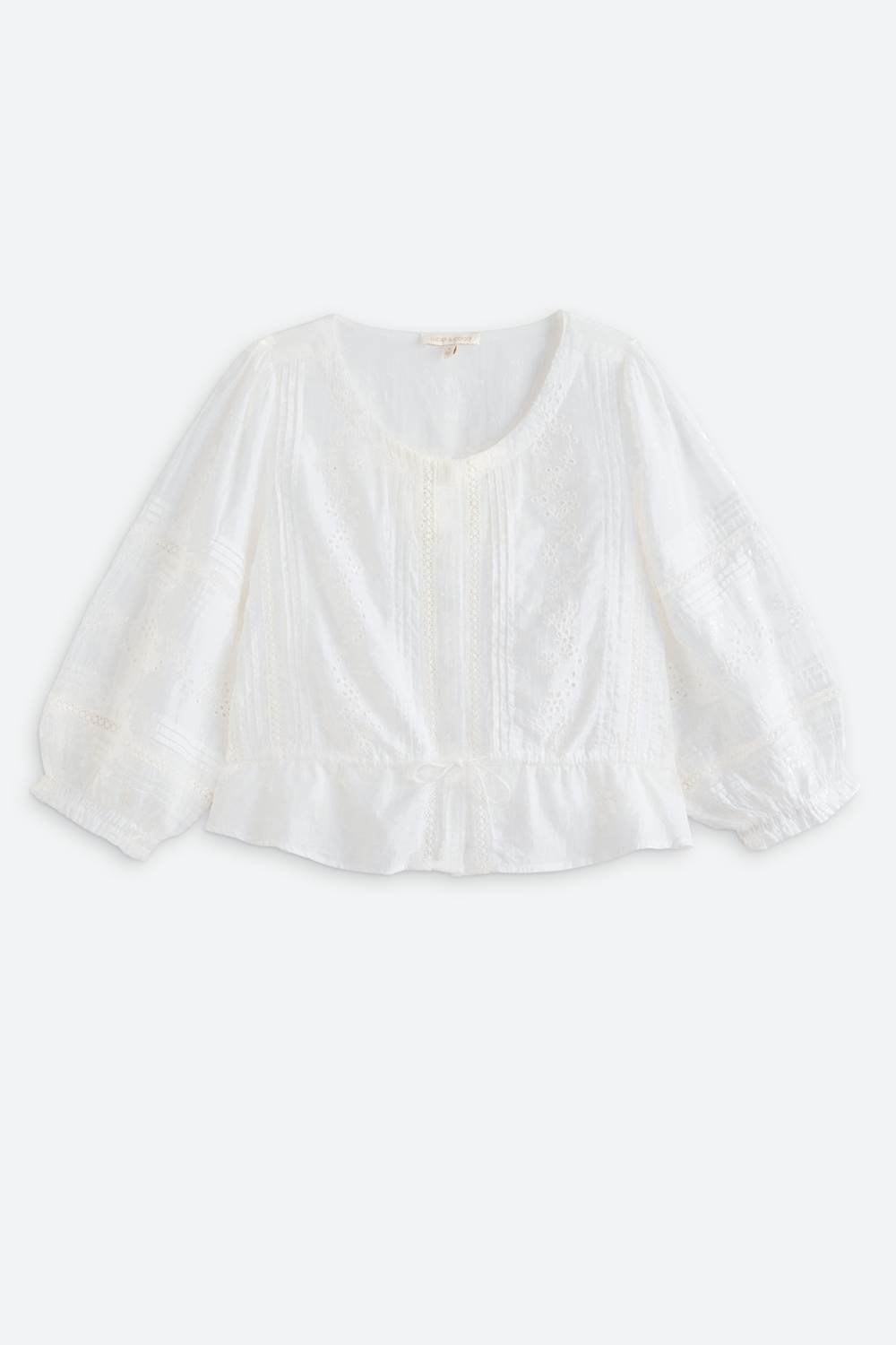 Valeria Peplum Cotton Blouse