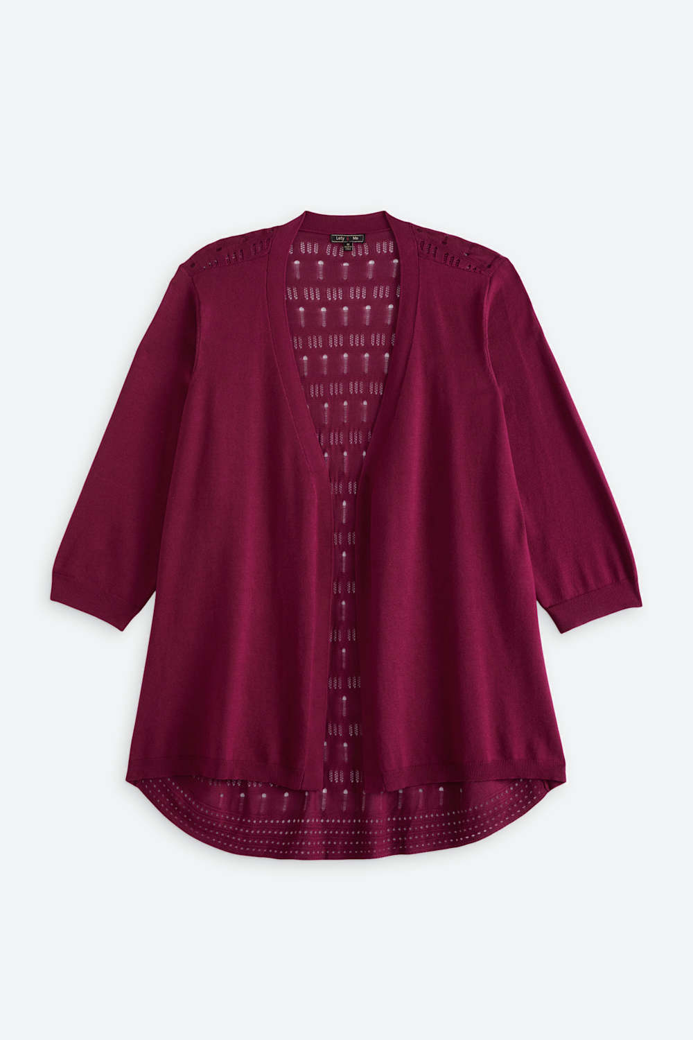 Susan Pointelle Back Open Cardigan