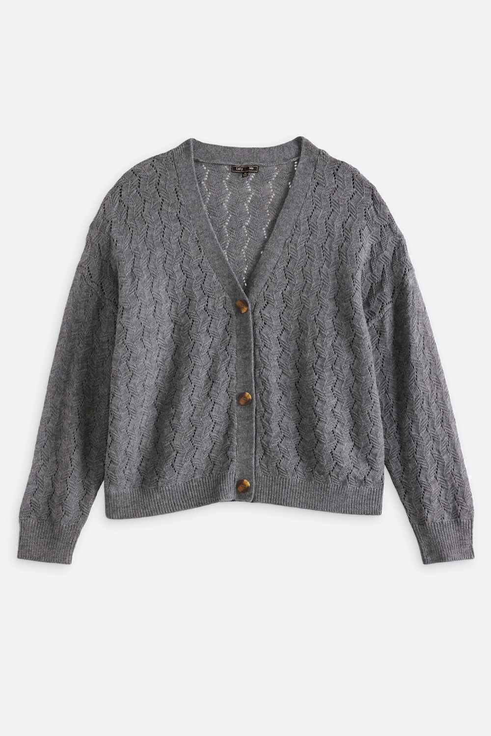 Gwen Pointelle V-Neck Cardigan