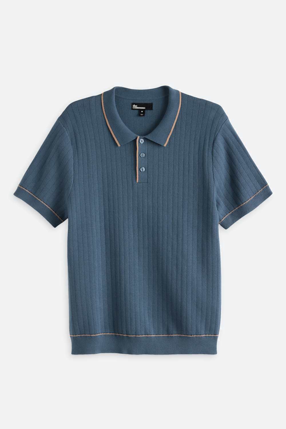 Ribbed Contrast Stitch Sweater Polo