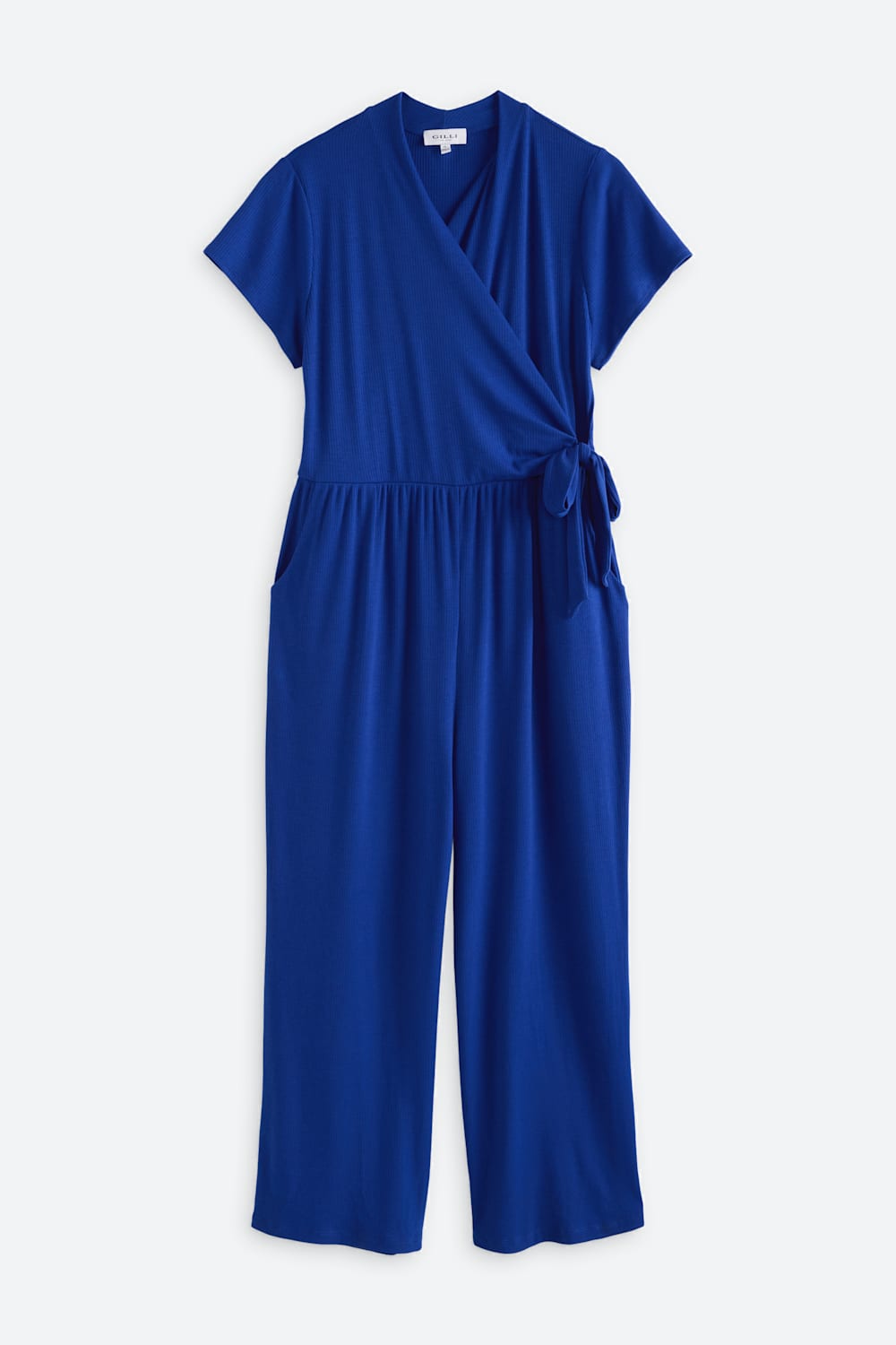 Elise Ribbed Surplice Jumpsuit