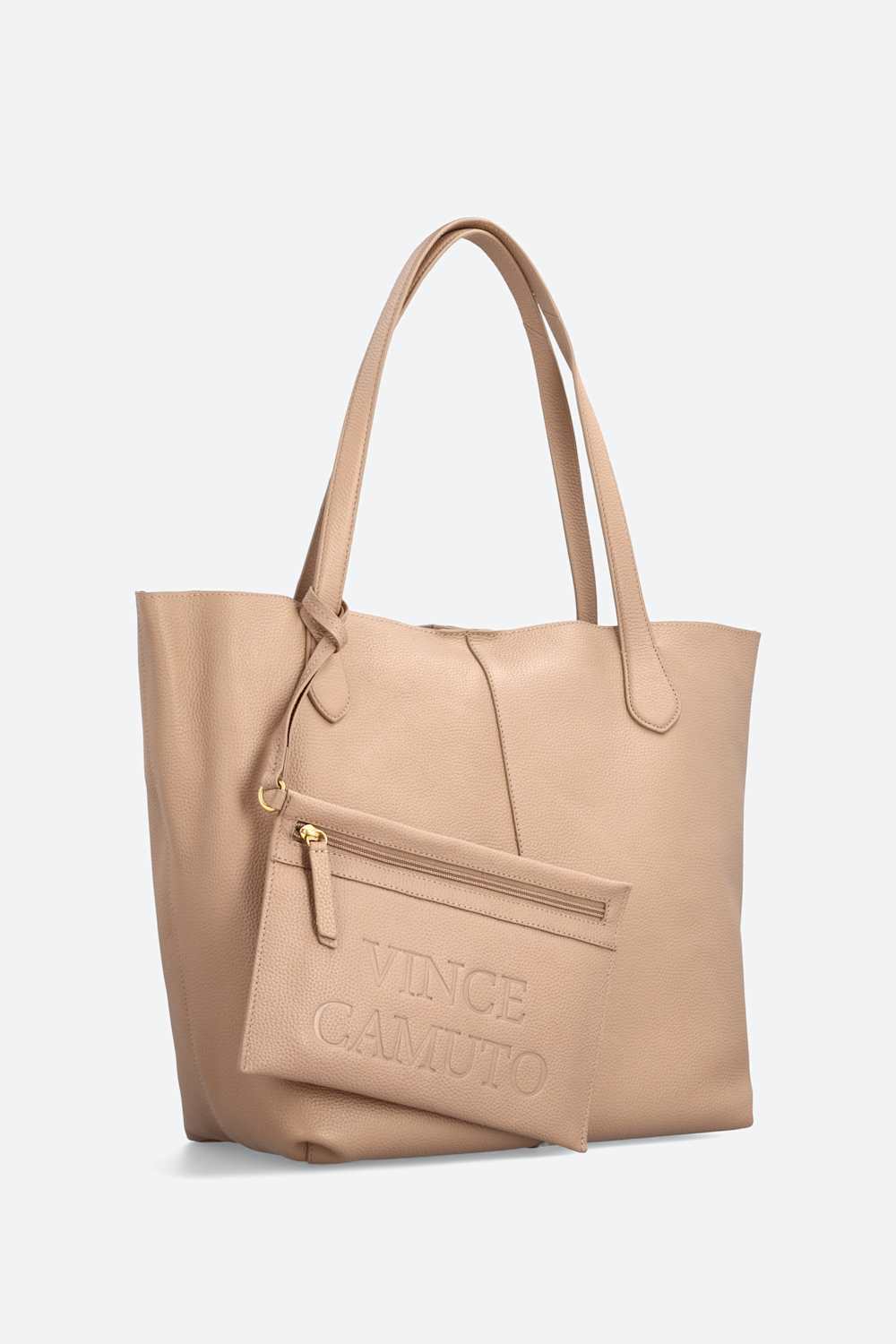Jenna Leather Tote with Interior Wristlet