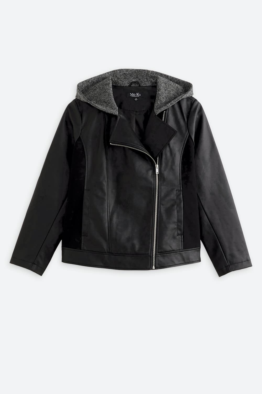 Removable Hood Moto Jacket
