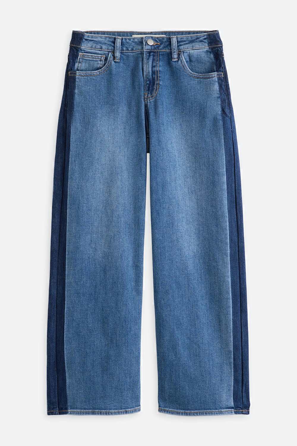 Two Toned Wide Leg Jean