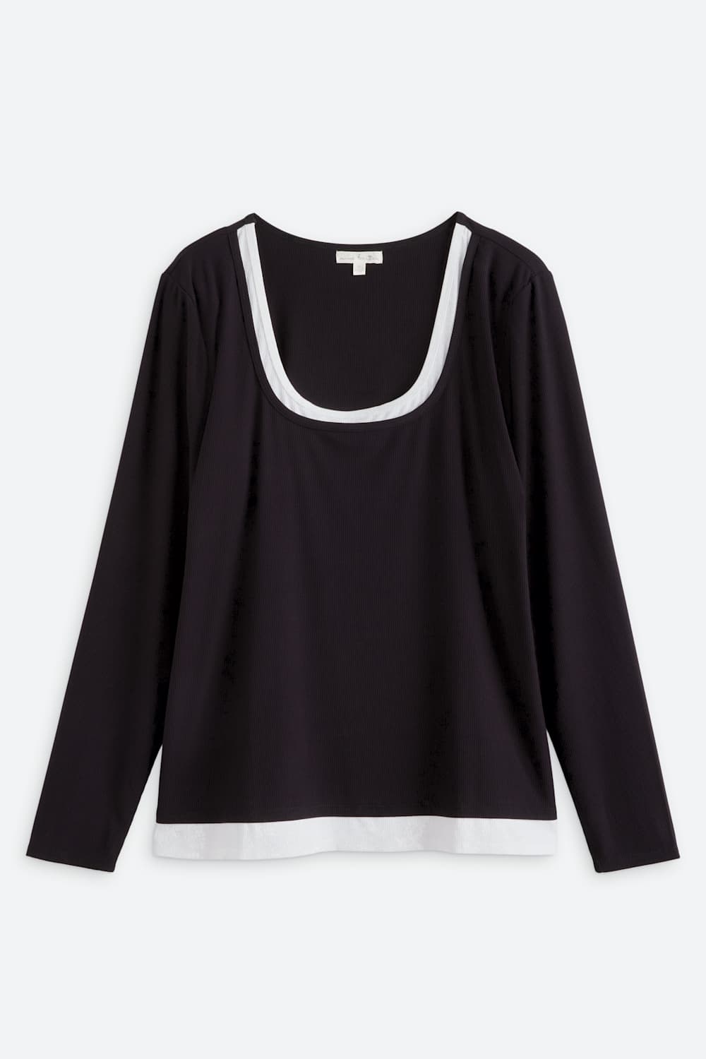 Luna Long Sleeve Layered Rib Knit Top