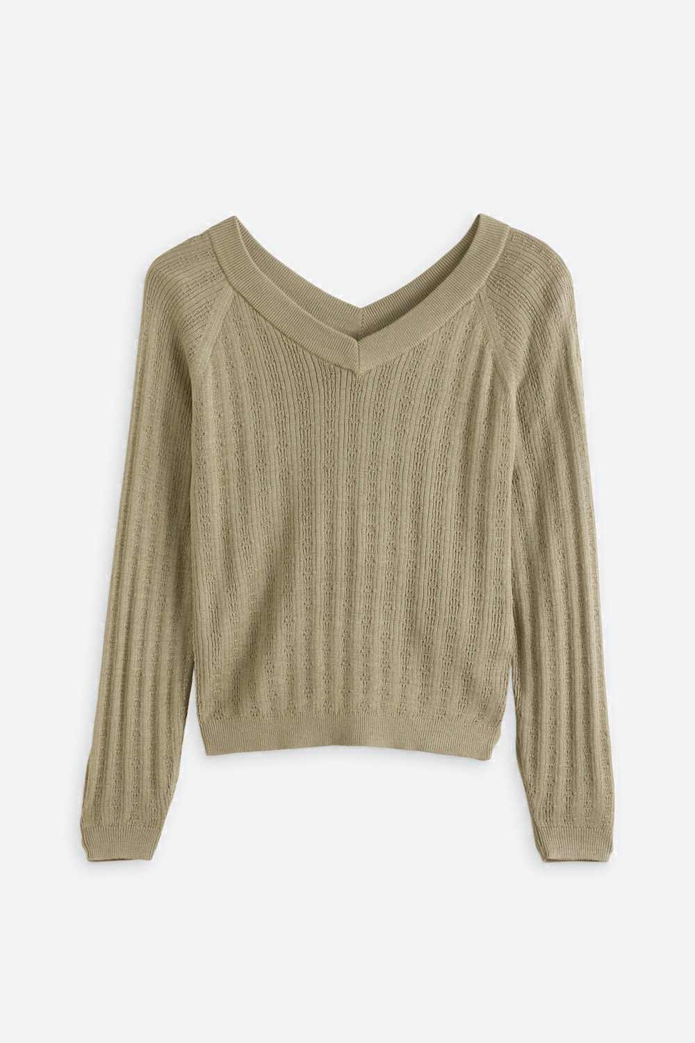 Vmnewlex Stitch Double V-Neck Sweater