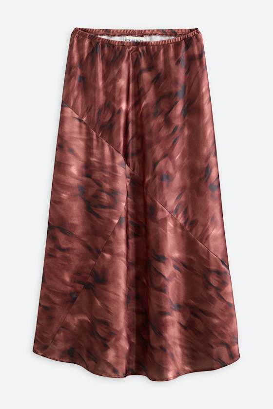Printed Savoy Bias Maxi Skirt