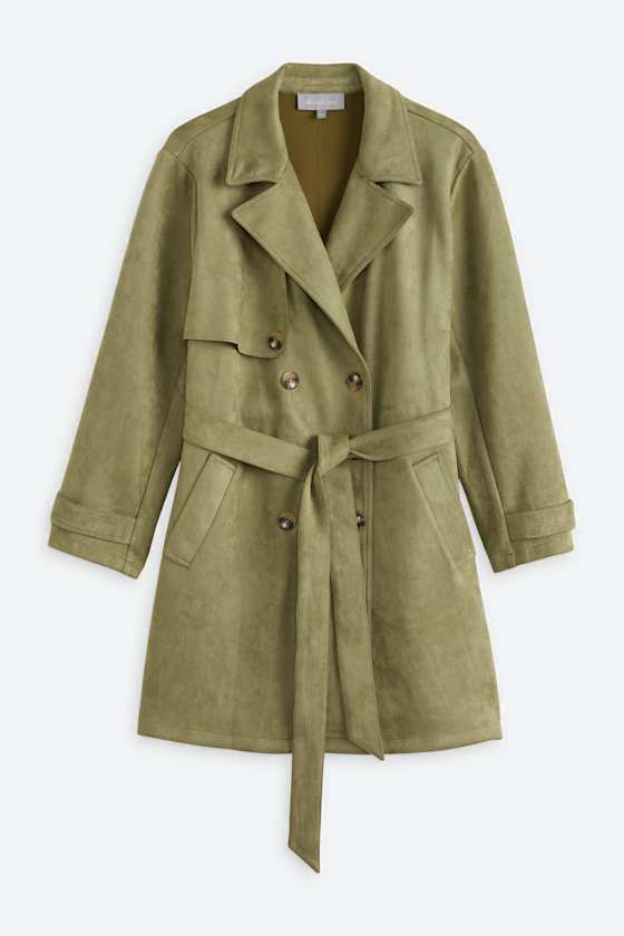 Suede Trench Jacket