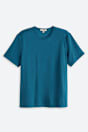 Heavyweight Textured T-Shirt - Blue - Flat Front