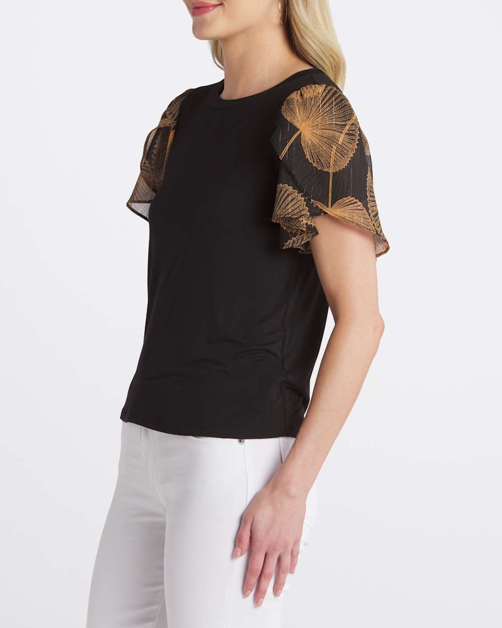 Fayez Tulip Sleeve Knit Top