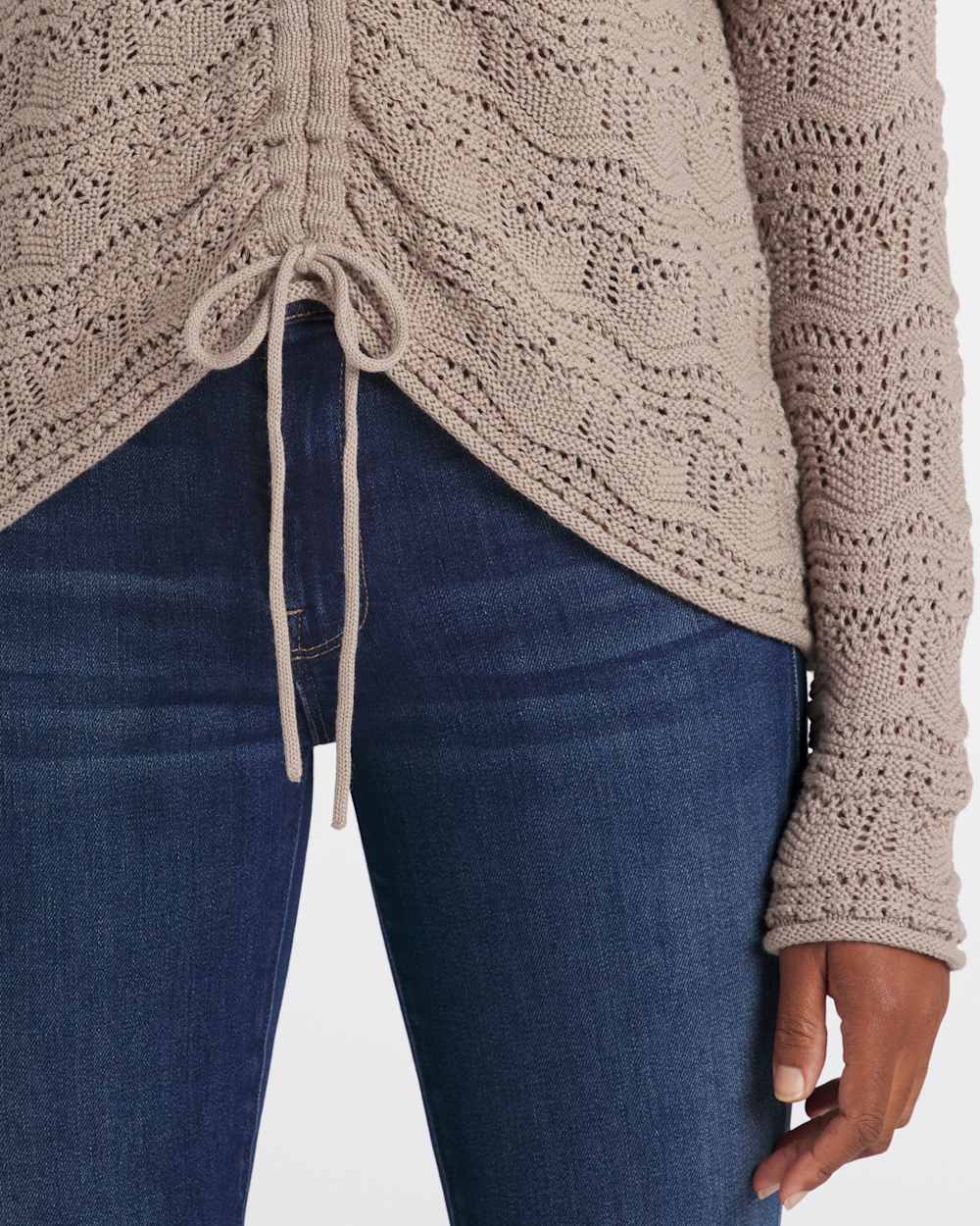 Sterling Hooded Pointelle Sweater