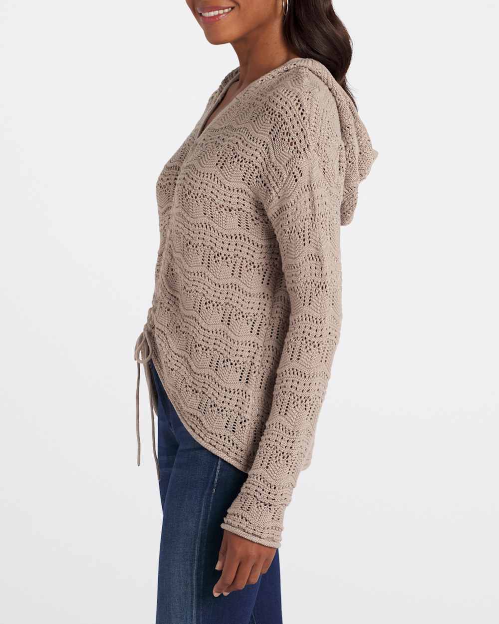 Sterling Hooded Pointelle Sweater