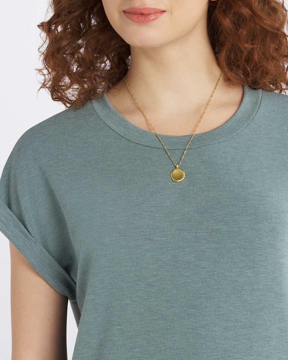Navya Rolled Sleeve Knit Tee