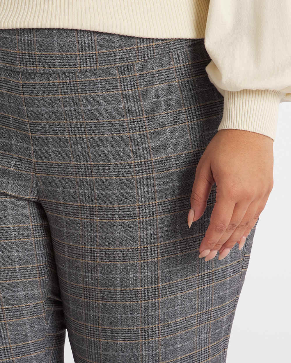Pull On Printed Straight Ankle Pant