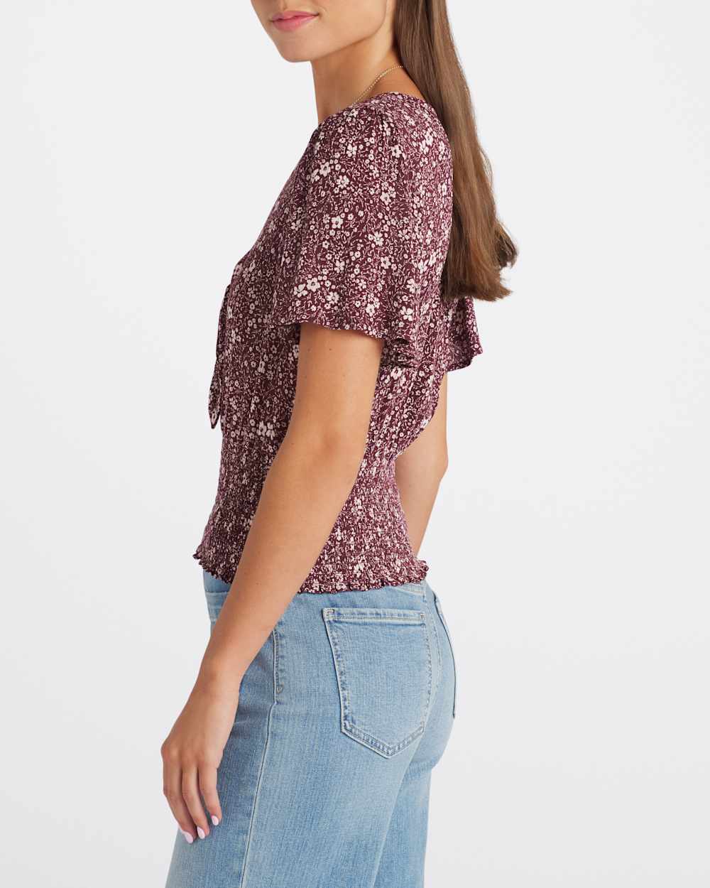 Athena Smocked Crop Top