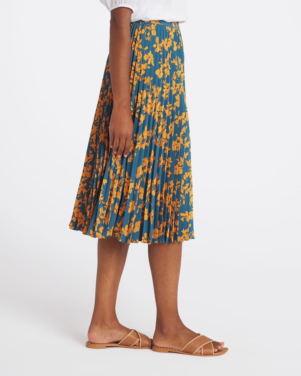Harlow Pleated Crepe Skirt