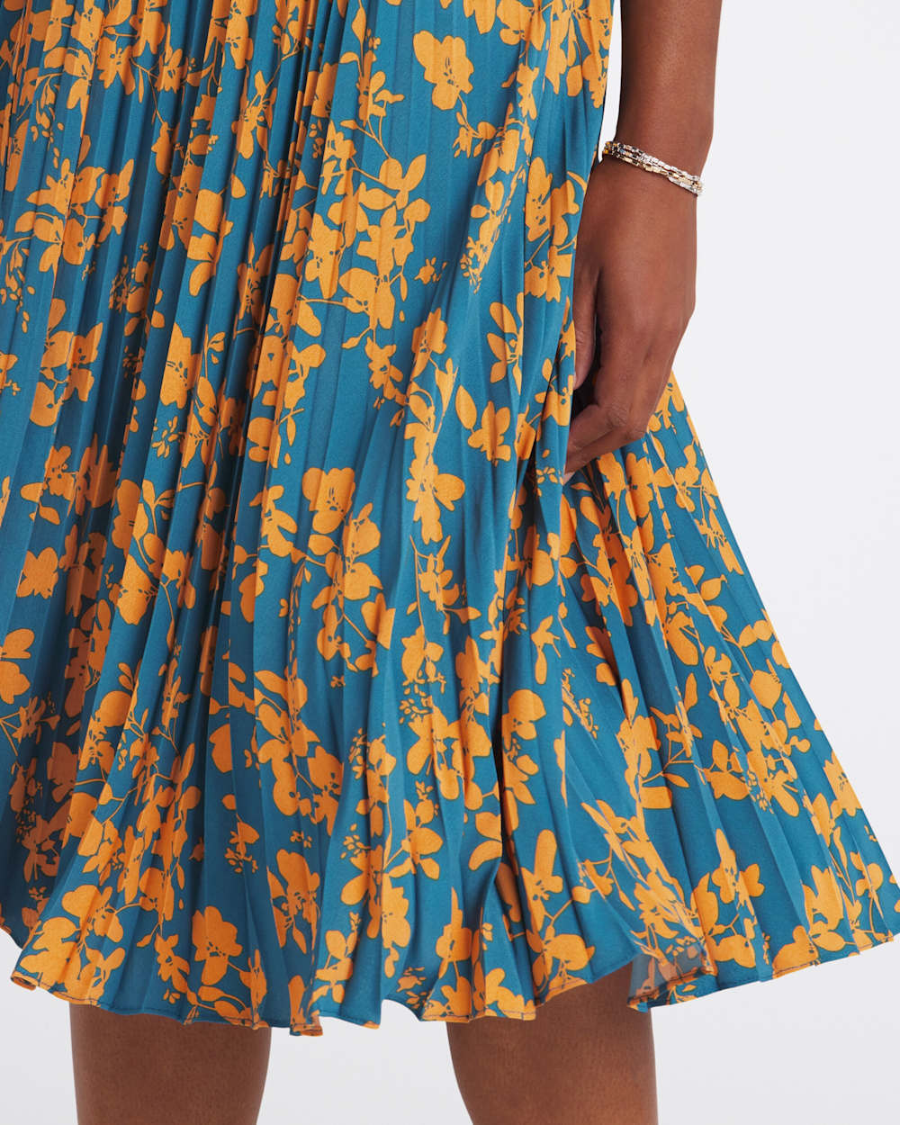Harlow Pleated Crepe Skirt