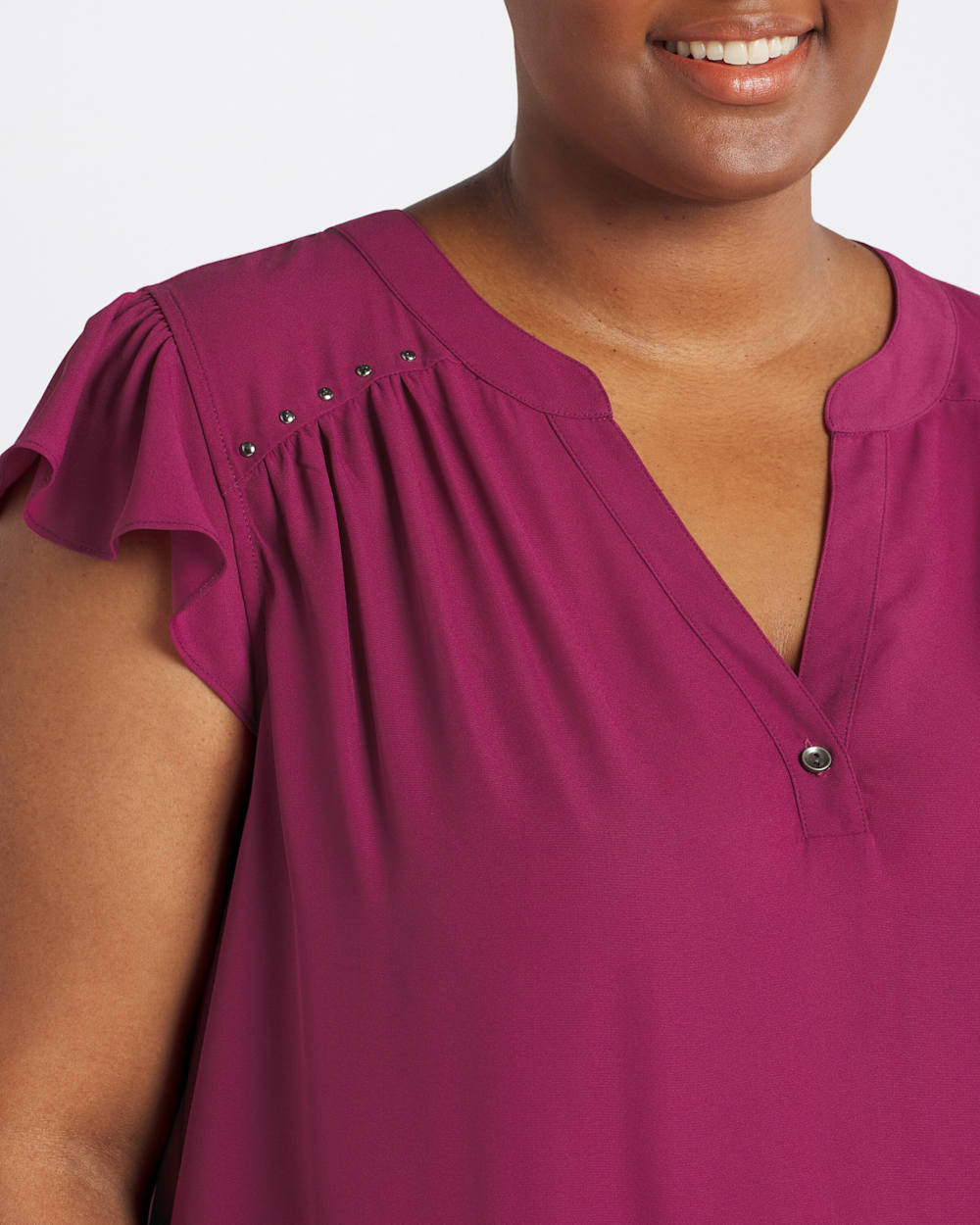 Ollie Flutter Sleeve Blouse